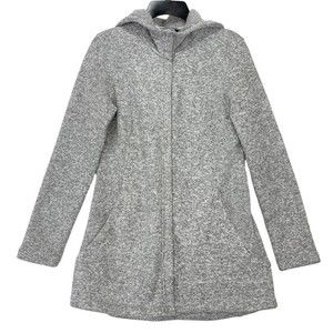 Lands' End Women's Gray Sweater Fleece Size Small - Longer Length